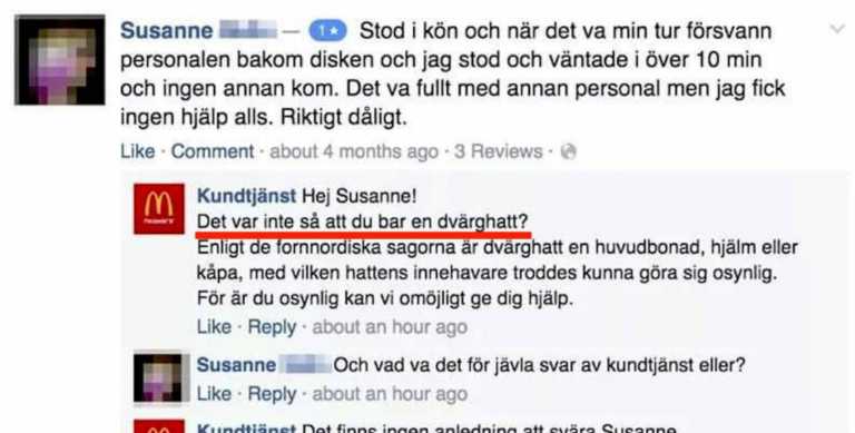 Svensken opprettet en falsk McDonald’s konto på Facebook. Svarene han leverte som «kundeservice» ga oss en god latter!